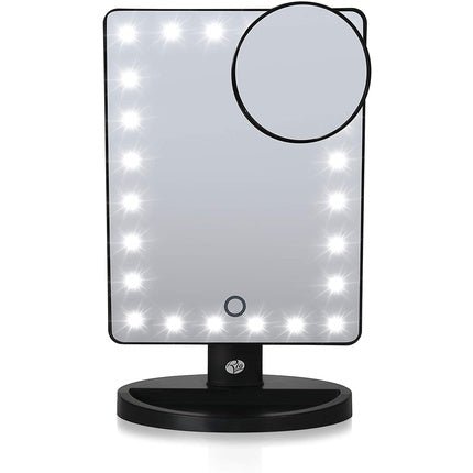Rio Beauty Makeup Mirror with 24 Dimmable LEDs Black 6x6x25cm - Maison des fragrances
