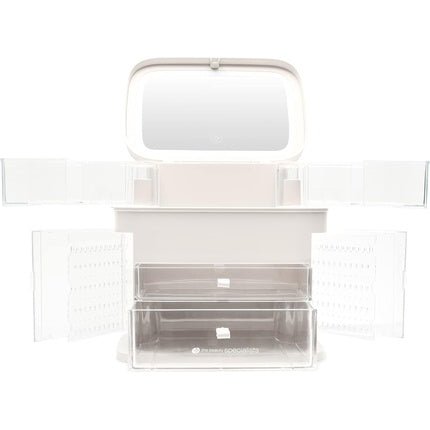 Rio Ultimate Beauty Storage Vanity Case with Touch Dimmable Mirror - Maison des fragrances