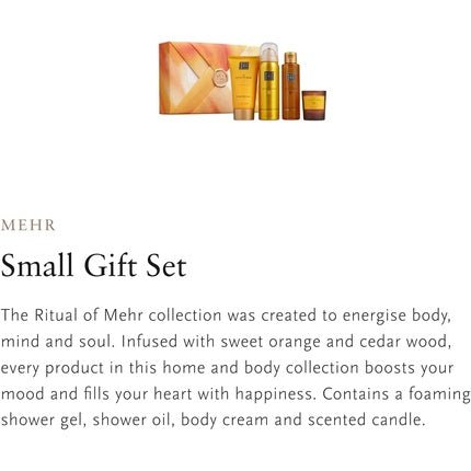 RITUALS Gift Set The Ritual of Mehr S - 4 Home and Skincare Products with Sweet Orange and Cedar Wood - Bath Gift Box - Maison des fragrances