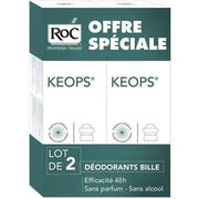 RoC Keops Alcohol-Free Roll-On Deodorant 48h Lot of 2 x Déodorant (Déo) Mixte 30ml - Maison des fragrances