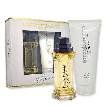 RoccoBarocco Tre Set - Eau de Parfum 100ml + Body Lotion Femme - Maison des fragrances