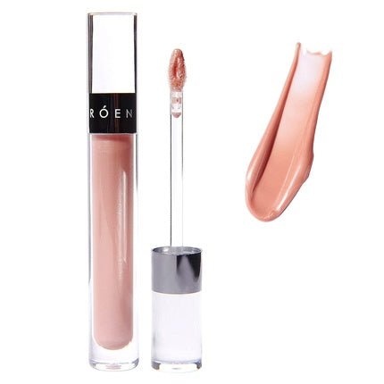 ROEN Natural Kiss My Liquid Lip Balm Shimmer Vegan Cruelty - Free Clean Makeup Rumor Shimmery Light Pink - Maison des fragrances