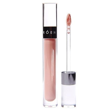ROEN Natural Kiss My Liquid Lip Balm Shimmer Vegan Cruelty - Free Clean Makeup Rumor Shimmery Light Pink - Maison des fragrances