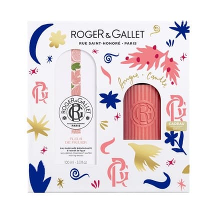 Roger & Gallet Fleur De Figuier Gift Set - Beneficial Perfumed Water + Free Perfumed Candle Coffret (Coffret) Mixte 100ml - Maison des fragrances