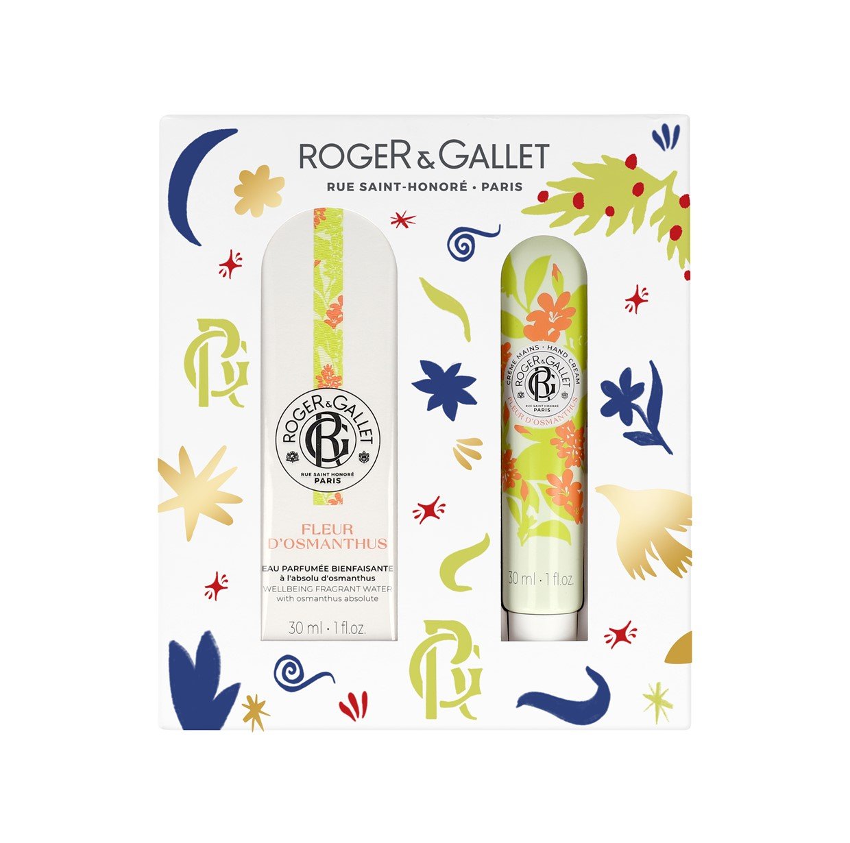 Roger Gallet Roger & Gallet Gift Set - Osmanthus Flower - Beneficial Perfumed Water + Beneficial Hand Cream Gift Coffret (Coffret) Mixte 30ml - Maison des fragrances