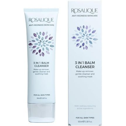 Rosalique 3 in 1 Balm Cleanser for Sensitive Redness - Prone Skin Gentle Makeup Remover Luxurious Cleanser & Soothing Mask - Maison des fragrances