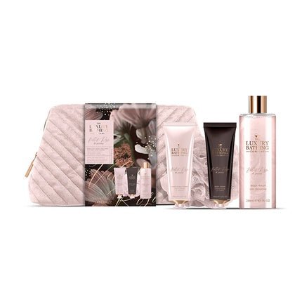 Rose & Beer Body Care Gift Set in Cosmetic Bag, 4 pieces - Maison des fragrances