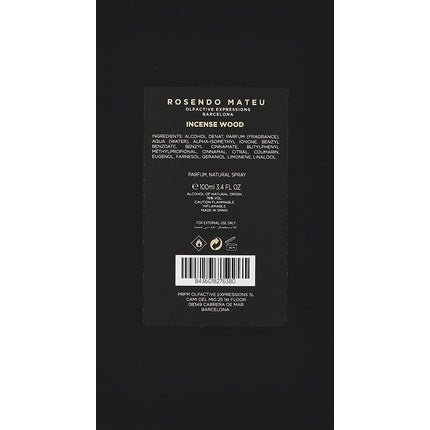 Rosendo Mateu Olfactive Expressions Barcelona Incense Wood Unisex Eau de Parfum (EDP) Mixte 100ml - Maison des fragrances