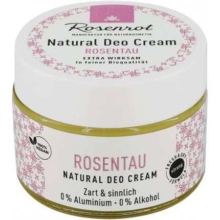 Rosenrot Natural Cosmetics Deo Cream Rose Dew Delicate and Sensual - Maison des fragrances