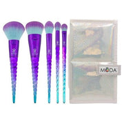 Royal Brush Moda Mythical 6 Piece Cosmetic Makeup Travel Kit Brush Set Celestial Blue - Maison des fragrances