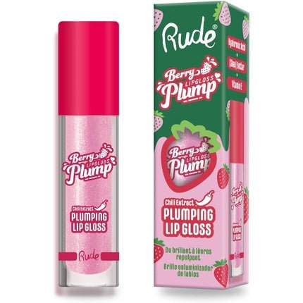 Rude Berry Plump Plumping Lip Gloss Pink Sugar Shade - Maison des fragrances