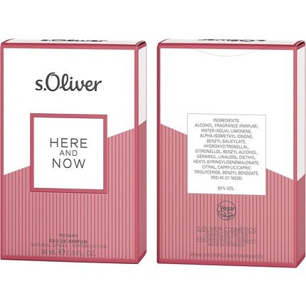 S. Oliver S.Oliver Here And Now Eau de Parfum (EDP) Femme 30ml - Maison des fragrances