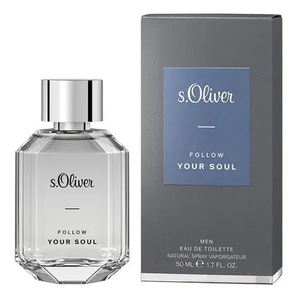 s.Oliver Follow Your Soul Men Eau de Toilette 50ml Natural Spray Vaporisateur Follow Your Soul