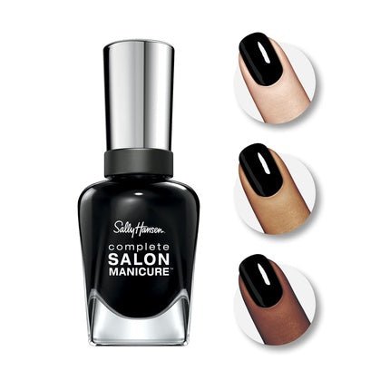 Sally Hansen Complete Salon Manicure Nail Color White To Black Hooked on Onyx - Maison des fragrances