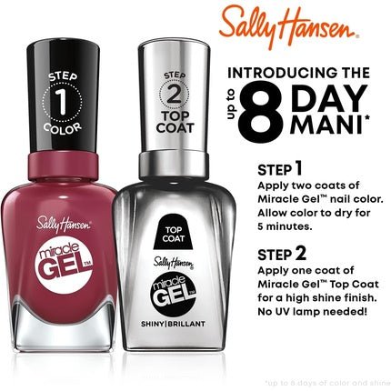 Sally Hansen Miracle Gel Nail Polish Rhapsody Red 14.7ml - Maison des fragrances