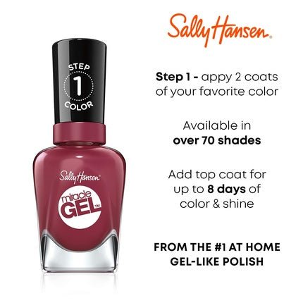 Sally Hansen Miracle Gel Nail Polish Shade Mauve - olous 244 0.5 Fl Oz - Maison des fragrances