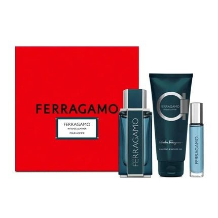 Salvatore Ferragamo Intense Leather + + Shower Gel Coffret (Coffret) Mixte 100ml - Maison des fragrances
