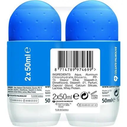 Sanex Dermo Sensitive Roll-On Deodorants 50 Milliliters - Pack of 2 - Maison des fragrances