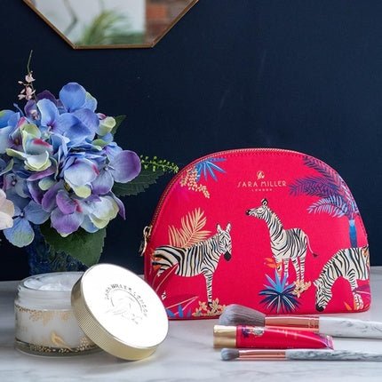 Sara Miller Beauty Tahiti Red Cosmetic Makeup Bag Medium - Maison des fragrances