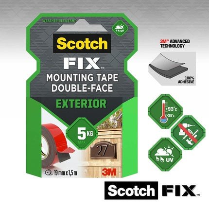Scotch - Fix Exterior Mounting Tape 19mm x 1.5m - Maison des fragrances