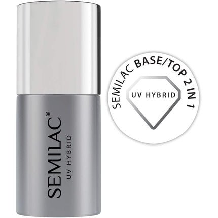 Semilac Base/Top 2in1 Base and Top Coat for Hybrid Nail Polish 7ml UV LED Innovative Formula Protects Nails - Maison des fragrances