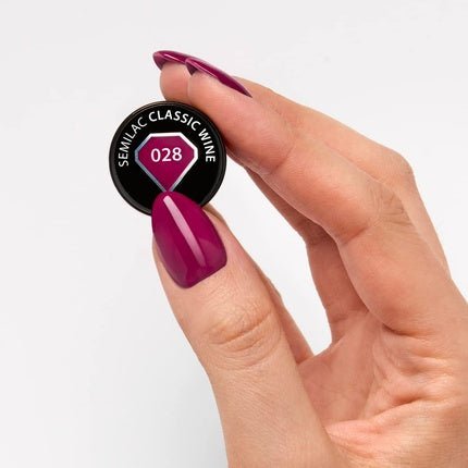 Semilac UV Nail Polish Classic Wine 028 Color 7ml - Maison des fragrances