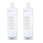 Sensilis Micellar Water Removes Makeup and Soothes Redness Sensitive Skin Hyaluronic Acid Licorice Extract Cleanses Clarifies Hydrates Ocean Respect Double Pack 400ml + 400ml - Maison des fragrances