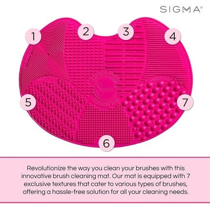 Sigma Beauty Makeup Brush Cleaner Mat - Sigma Spa Express Silicone Makeup Brush Cleaning Mat with Suction Cups for Cleaning Makeup Brushes, Compact Design Fit for Any Travel Makeup Kit Pink - Maison des fragrances