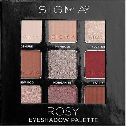 Sigma Beauty On - the - Go Rosy Eyeshadow Palette 9 Shades - Clean Vegan Eye Makeup - Maison des fragrances