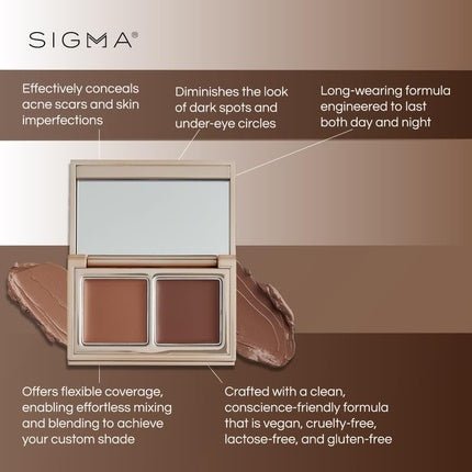 Sigma Beauty Spectrum Color - Correcting Duo 1.26 Ounce Dark to Deep - Maison des fragrances
