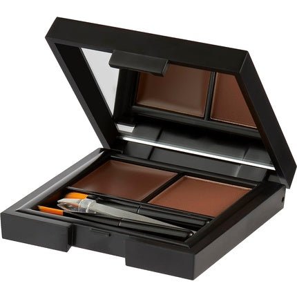 Sleek MakeUP Brow Kit with Tweezers and 2 Brushes Define and Sculpt Brow - Travel Size Kit Dark - Maison des fragrances