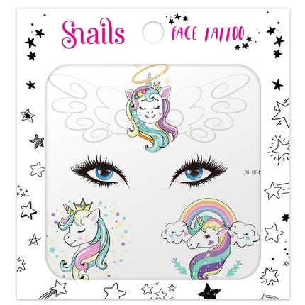 Snails Face Tattoo Sticker Unicorn - Maison des fragrances