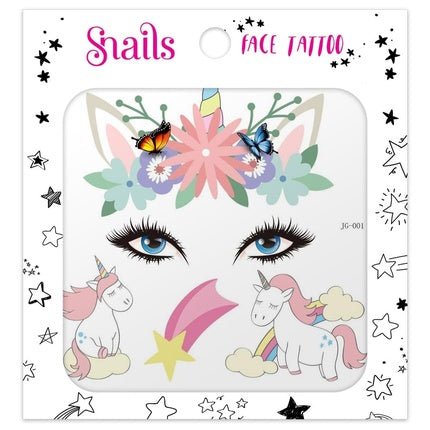 Snails Unicorn Crown Face Tattoo for Kids - Maison des fragrances