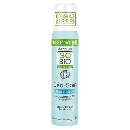 Sobio Etic So Bio Etic Deodorant Care Aloe Vera Organic 24h Effect Sensitive Skin Déodorant (Déo) Mixte 100ml - Maison des fragrances
