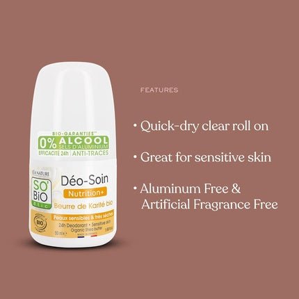 Sobio Etic So'bio Etic Shea Cosmos Organic Dry and Sensitive Skin Deodorant Déodorant (Déo) Mixte 50ml - Maison des fragrances