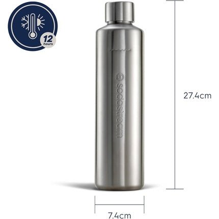 Sodastream 0.8L Duo Thermic Metal Bottle Stainless Steel - Maison des fragrances