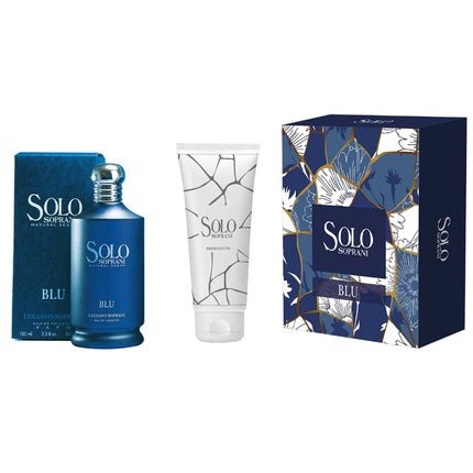 Soprani Solo Blu 100 Ml + Shower Gel 200 Ml Eau de Toilette Unisexe - Maison des fragrances