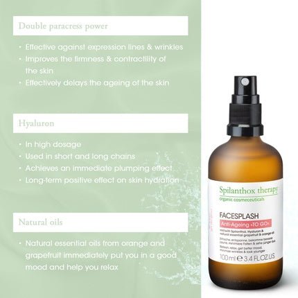 Spilanthox Therapy Facesplash Anti - Aging Firming & Nourishing Facial Care Setting Spray for Make - Up Vegan Natural Cosmetics 100ml - Maison des fragrances