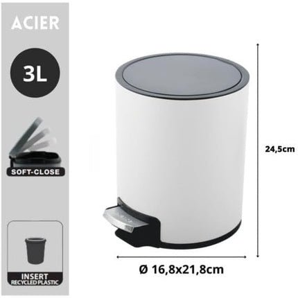 Spirella Riku White Cosmetic Bin 5 Liter - Maison des fragrances