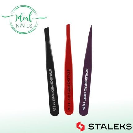 Staleks Expert TE - 11 Eyebrow Tweezers - Various Shapes and Colors - Maison des fragrances