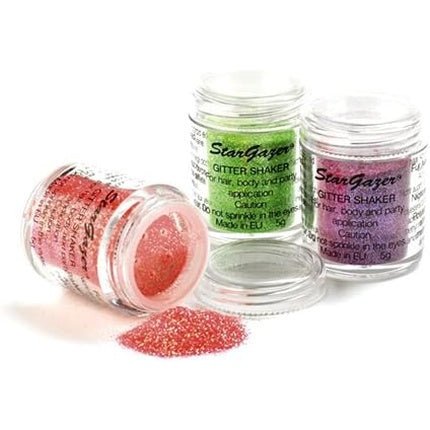 Stargazer UV Glitter Shaker Orange Cosmetic Glitter Powder for Eyes Lips Face Body Hair and Nails - Maison des fragrances