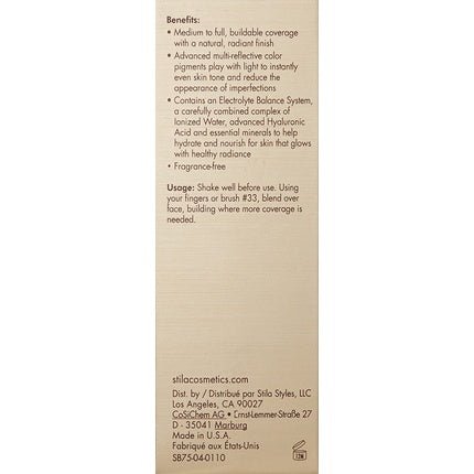 Stila Spring 2016 Aqua Glow Serum Foundation 30ml Deep - Maison des fragrances