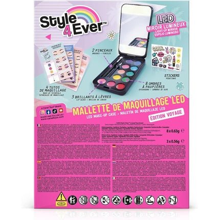 Style 4 Ever OFG 260 Compact Makeup Case with LED Mirror 8 Eyeshadows 3 Lip Glosses Multicoloured - Maison des fragrances