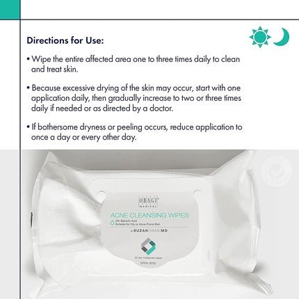 SUZANOBAGIMD On the Go Cleansing Wipes for Oily or Acne Prone Skin 25 Count - Maison des fragrances
