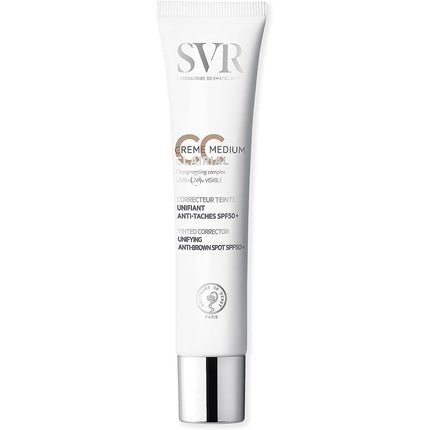 SVR CLAIRIAL CC Cream SPF50+ 3 - in - 1 Tinted Brown Spot Correcting Unifying Face Concealer 40ml Medium - Maison des fragrances