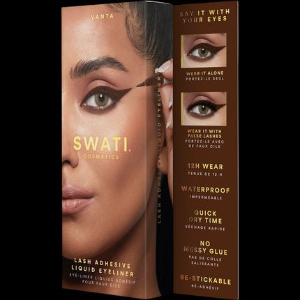 Swati Vanta Lash Adhesive Liquid Eyeliner In Brown - Maison des fragrances