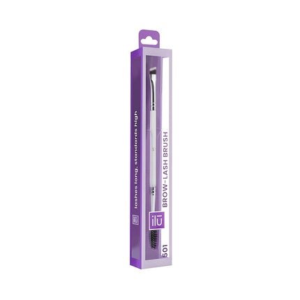 T4B Ilu 501 Double Sided Brow Lash Makeup Brush for Eyelashes and Eyebrows with Spoolie - Maison des fragrances