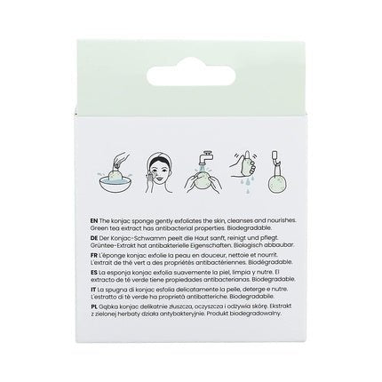 T4B Ilu Konjac Makeup Sponge with Cord - Green - Maison des fragrances