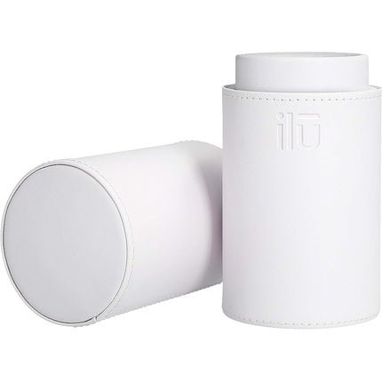 T4B ILU Makeup Brush Holder Travel Cosmetic Organizer Eco - Friendly Leather White - Maison des fragrances