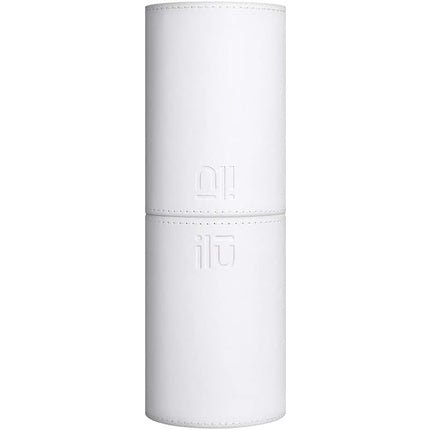 T4B ILU Makeup Brush Holder Travel Cosmetic Organizer Eco - Friendly Leather White - Maison des fragrances